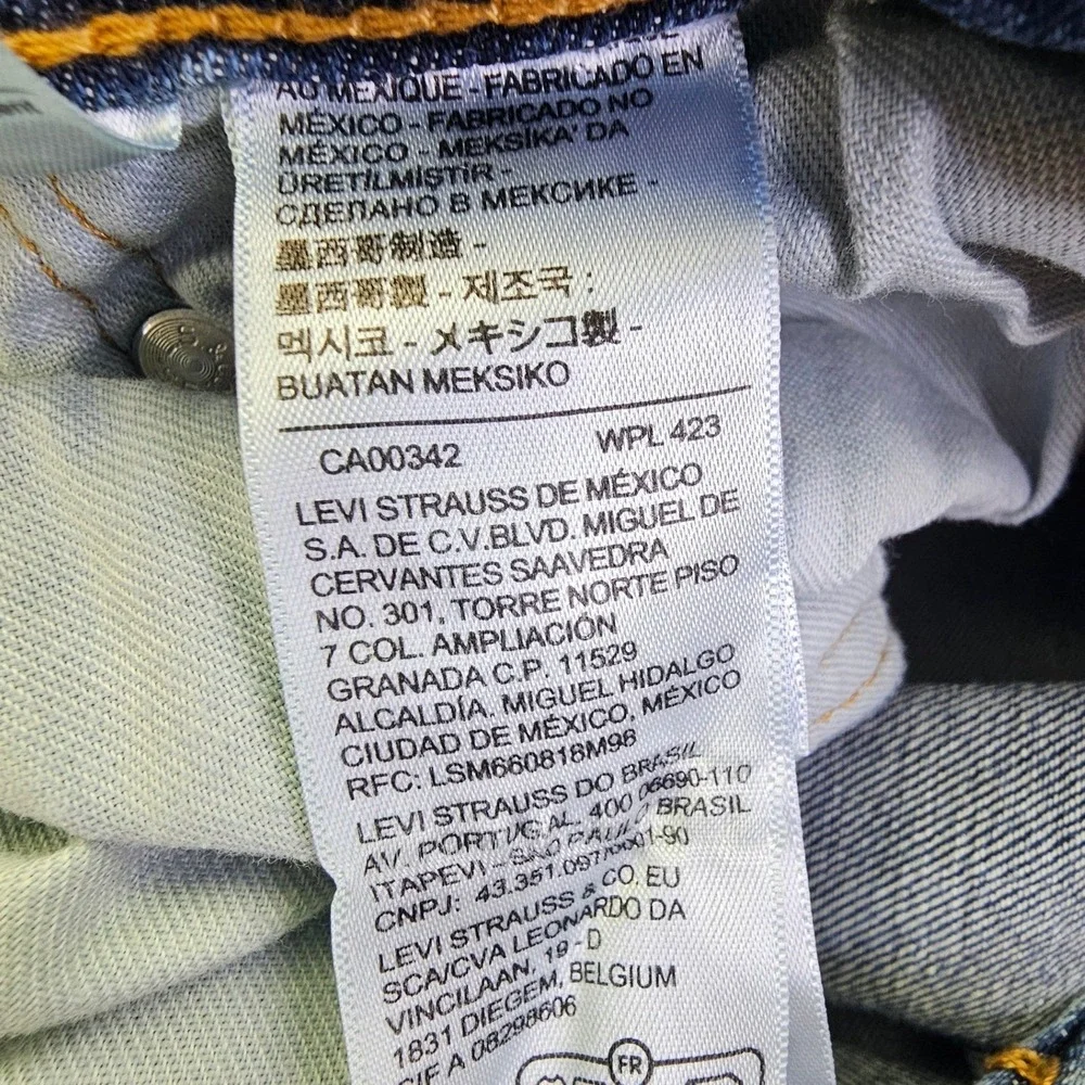 Levis 559 Relaxed Straight Jeans Mens 36x32 Medium Wash Blue Denim 00559-0421